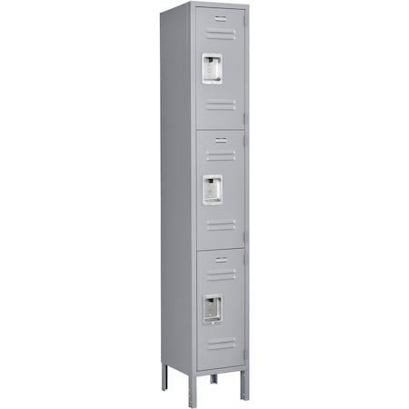 Global Industrial 12 in W, 15 D, 78 in H, Gray 493413GY